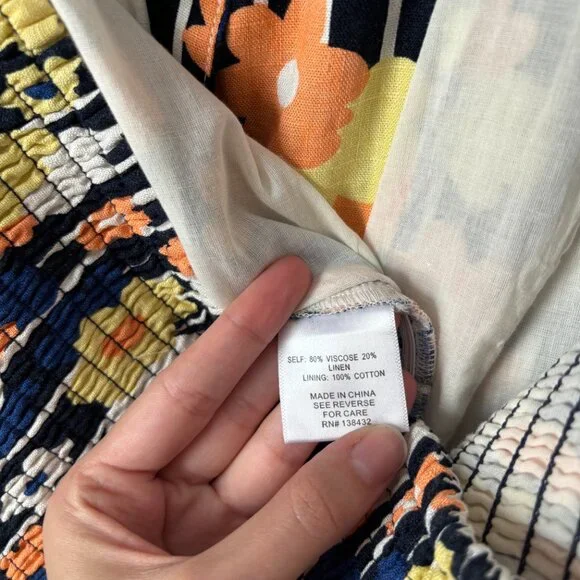 Modcloth NEW 1X Linen Blend Floral Print Halter Jumpsuit - Picture 12 of 16